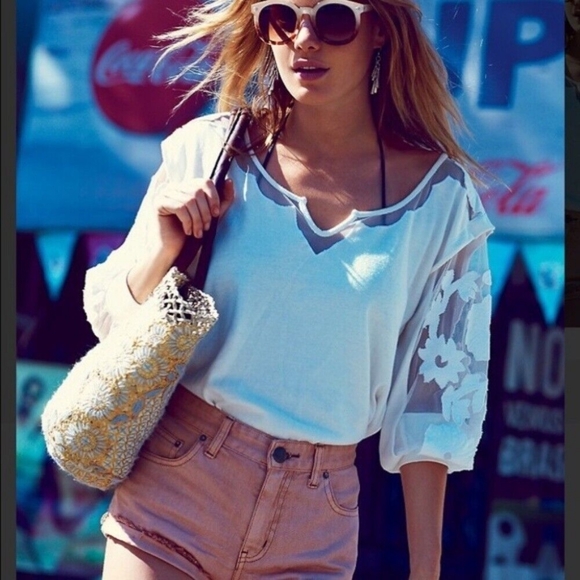 NWOT FREE PEOPLE NEW ROMANTICS TROPICALI TOP - Picture 6 of 8